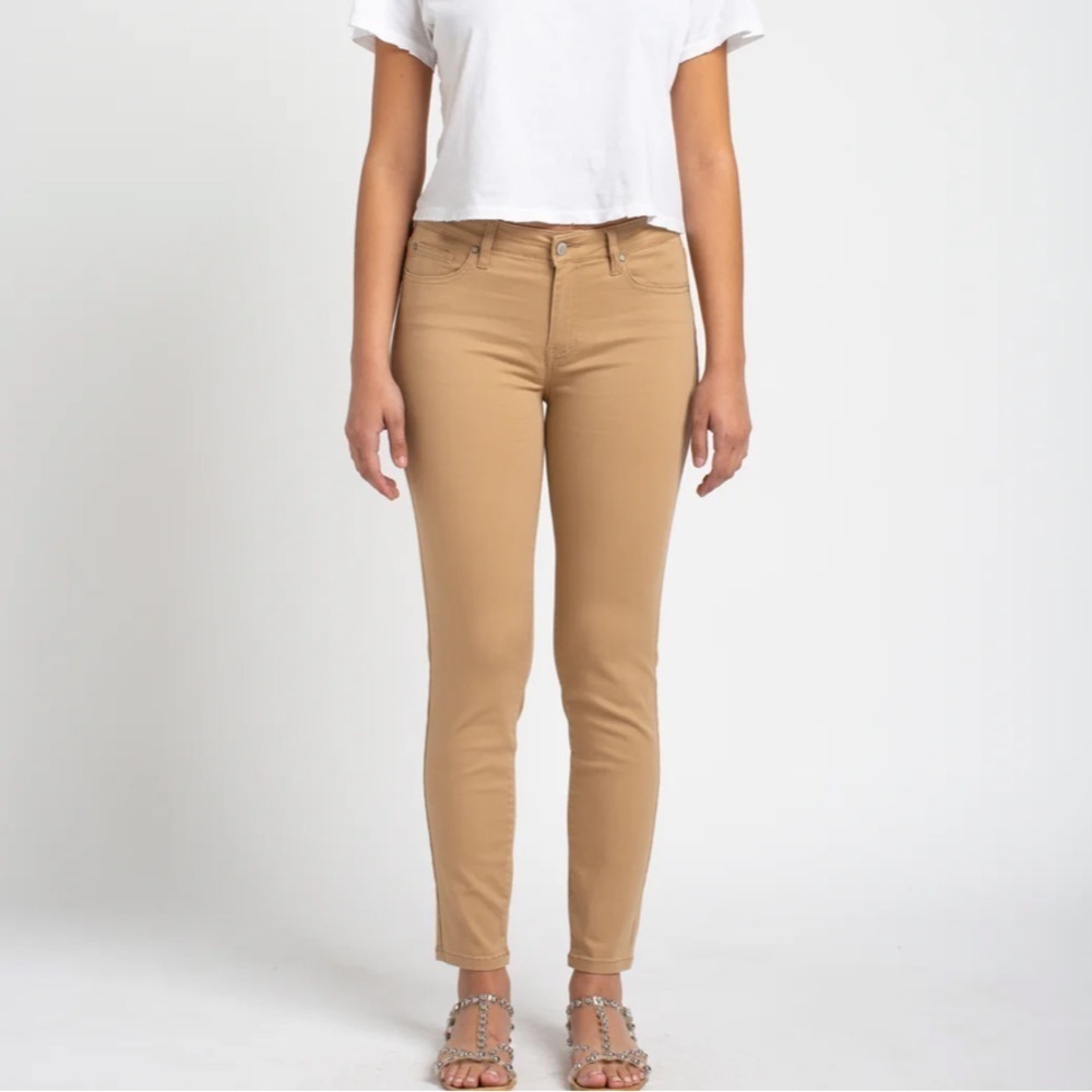 New Celebrity Pink The Rider -short seem Women's Tan Skinny Jeans
